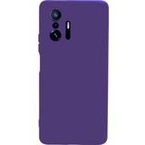 KZY İletişim Xiaomi Mi 11T Kapak İçi Kadife Kamera Korumalı Lansman Silikon Kılıf - Mor