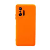 KZY İletişim Xiaomi Mi 11T Kapak İçi Kadife Kamera Korumalı Lansman Silikon Kılıf - Turuncu