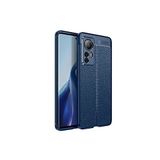 KZY İletişim-Xiaomi Mi 12 Pro ile Uyumlu Kılıf Darbe Korumalı Deri Görünümlü Silikon Arka Kapak - Lacivert (Lacivert)