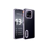 KZY İletişim Xiaomi Mi 13 Pro ile uyumlu Yanları Renkli Lens Korumalı Logo Gösteren Şeffaf Luxury Silikon Kılıf - Lila