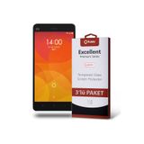 KZY İLETİŞİM Xiaomi Mi 4 ile uyumlu Temperli Ekran Koruyucu Kırılmaz Cam Ekonomik 3'lü Paket