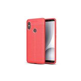 KZY İletişim-Xiaomi Mİ 8 SE ile Uyumlu Kılıf Darbe Korumalı Deri Görünümlü Silikon Arka Kapak - Kırmızı (Kırmızı)