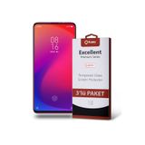 KZY İLETİŞİM Xiaomi Mi 9t ile uyumlu Temperli Ekran Koruyucu Kırılmaz Cam Ekonomik 3'lü Paket