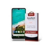 KZY İLETİŞİM Xiaomi Mi A3 ile uyumlu Temperli Ekran Koruyucu Kırılmaz Cam Ekonomik 3'lü Paket