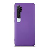 KZY İletişim Xiaomi Mi Note 10 Lite ile Uyumlu Kapak ile Uyumlu İçi Kadife Lansman Silikon Kılıf - Mor