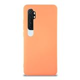 KZY İletişim Xiaomi Mi Note 10 Lite ile Uyumlu Kapak ile Uyumlu İçi Kadife Lansman Silikon Kılıf - Turuncu