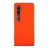 KZY İletişim Xiaomi Mi Note 10 Pro ile Uyumlu Kapak ile Uyumlu İçi Kadife Lansman Silikon Kılıf - Turuncu