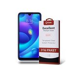 KZY İLETİŞİM Xiaomi Mi Play ile uyumlu Temperli Ekran Koruyucu Kırılmaz Cam Ekonomik 3'lü Paket