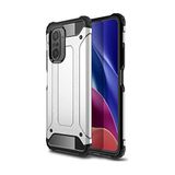 KZY İletişim-Xiaomi Poco F3 ile Uyumlu Kapak Çift Katmanlı Zırh Tank Kılıf - Gri (GRİ)