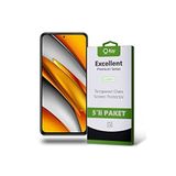 KZY İLETİŞİM Xiaomi Poco F3 ile uyumlu Temperli Ekran Koruyucu Kırılmaz Cam Ekonomik 5'li Paket