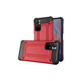 KZY İletişim-Xiaomi Poco M4 Pro 5G ile Uyumlu Kapak Çift Katmanlı Zırh Tank Kılıf - Kırmızı (Kırmızı)