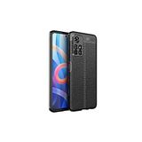 KZY İletişim-Xiaomi Poco M4 Pro 5G ile Uyumlu Kılıf Darbe Korumalı Deri Görünümlü Silikon Arka Kapak - Siyah (Siyah)