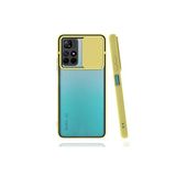Kzy İletişim Xiaomi Poco M4 Pro ile Uyumlu Kapak Lensi Açılır Kapanır Kamera Korumalı Kılıf - Sarı