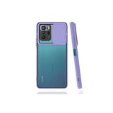 Kzy İletişim Xiaomi POCO X3 GT ile Uyumlu Kapak Lensi Açılır Kapanır Kamera Korumalı Silikon Kılıf - Lila