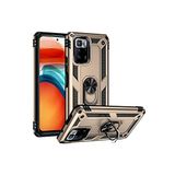 KZY İletişim Xiaomi Poco X3 GT ile Uyumlu Kapak Military Yüzüklü Stantlı Panzer Tank Kılıf - Gold