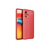 KZY İletişim-Xiaomi Poco X3 GT ile Uyumlu Kılıf Darbe Korumalı Deri Görünümlü Silikon Arka Kapak - Kırmızı (KIRMIZI)