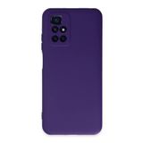 KZY İletişim Xiaomi Redmi 10 ile uyumlu Kapak İçi Kadife Kamera Korumalı Lansman Silikon Kılıf - Mor