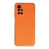 KZY İletişim Xiaomi Redmi 10 ile uyumlu Kapak İçi Kadife Kamera Korumalı Lansman Silikon Kılıf - Turuncu