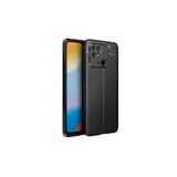 KZY İletişim-Xiaomi Redmi 10C ile Uyumlu Kılıf Darbe Korumalı Deri Görünümlü Silikon Arka Kapak - Siyah (Siyah)