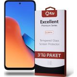 KZY İletişim Xiaomi Redmi 12 ile Uyumlu Temperli Ekran Koruyucu Kırılmaz Cam Ekonomik 3'lü Paket