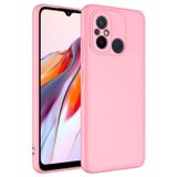 KZY İletişim Xiaomi Redmi 12C ile Uyumlu Kapak Kamera Korumalı Içi Kadife Lansman Silikon Kılıf - Pembe