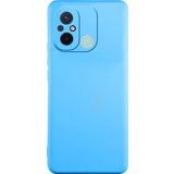 KZY İletişim Xiaomi Redmi 12C Kapak İçi Kadife Kamera Korumalı Lansman Silikon Kılıf - Mavi