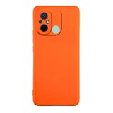 KZY İletişim Xiaomi Redmi 12C Kapak İçi Kadife Kamera Korumalı Lansman Silikon Kılıf - Neon Turuncu