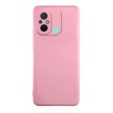 KZY İletişim Xiaomi Redmi 12C Kapak İçi Kadife Kamera Korumalı Lansman Silikon Kılıf - Pembe