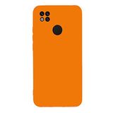 KZY İletişim Xiaomi Redmi 9C ile Uyumlu Kapak Kamera Korumalı Içi Kadife Lansman Silikon Kılıf - Turuncu