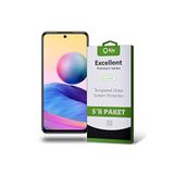 KZY İLETİŞİM Xiaomi Redmi Note 10 5G ile uyumlu Temperli Ekran Koruyucu Kırılmaz Cam Ekonomik 5'li Paket