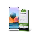 KZY İLETİŞİM Xiaomi Redmi Note 10 Pro ile uyumlu Temperli Ekran Koruyucu Kırılmaz Cam Ekonomik 5'li Paket