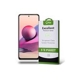 KZY İLETİŞİM Xiaomi Redmi Note 10S ile uyumlu Temperli Ekran Koruyucu Kırılmaz Cam Ekonomik 5'li Paket