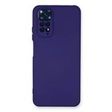 KZY İletişim Xiaomi Redmi Note 11 Global ile uyumlu Kapak İçi Kadife Kamera Korumalı Lansman Silikon Kılıf - Mor