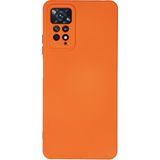 KZY İletişim Xiaomi Redmi Note 11 Pro Kapak İçi Kadife Kamera Korumalı Lansman Silikon Kılıf - Turuncu