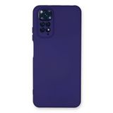 KZY İletişim Xiaomi Redmi Note 11S Global ile uyumlu Kapak İçi Kadife Kamera Korumalı Lansman Silikon Kılıf - Mor