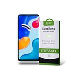 KZY İLETİŞİM Xiaomi Redmi Note 11s ile uyumlu Temperli Ekran Koruyucu Kırılmaz Cam Ekonomik 5'li Paket