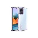 KZY İletişim Xiaomi Redmi Note 11S ile uyumlu Yanları Renkli Lens Korumalı Logo Gösteren Luxury Silikon Kılıf - Lila