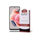 KZY İLETİŞİM Xiaomi Redmi Note 12 ile Uyumlu Temperli Ekran Koruyucu Kırılmaz Cam Ekonomik 3'lü Paket