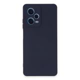 KZY İletişim Xiaomi Redmi Note 12 Pro 5G ile uyumlu Kapak İçi Kadife Kamera Korumalı Lansman Silikon Kılıf - Lacivert