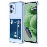 KZY İLETİŞİM Xiaomi Redmi Note 12 Pro 5G Kamera Korumalı Kartlıklı Darbe Emici Özellikli Şeffaf Silikon Kılıf