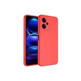 KZY İletişim Xiaomi Redmi Note 12 Pro ile Uyumlu Kapak Kamera Korumalı Içi Kadife Lansman Silikon Kılıf - Kırmızı