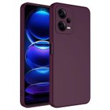 KZY İletişim Xiaomi Redmi Note 12 Pro ile Uyumlu Kapak Kamera Korumalı Içi Kadife Lansman Silikon Kılıf - Mürdüm