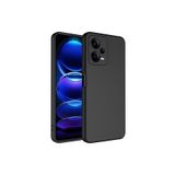 KZY İletişim Xiaomi Redmi Note 12 Pro ile Uyumlu Kapak Kamera Korumalı Içi Kadife Lansman Silikon Kılıf - Siyah