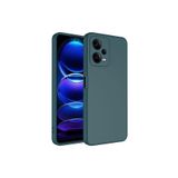 KZY İletişim Xiaomi Redmi Note 12 Pro Kapak Kamera Korumalı Içi Kadife Lansman Silikon Kılıf - Koyu Yeşil