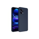 KZY İletişim Xiaomi Redmi Note 12 Pro Kapak Kamera Korumalı Içi Kadife Lansman Silikon Kılıf - Lacivert