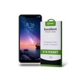 KZY İLETİŞİM Xiaomi Redmi Note 6 Pro ile uyumlu Temperli Ekran Koruyucu Kırılmaz Cam Ekonomik 5'li Paket