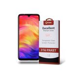 KZY İLETİŞİM Xiaomi Redmi Note 7 ile uyumlu Temperli Ekran Koruyucu Kırılmaz Cam Ekonomik 3'lü Paket
