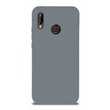 KZY İletişim Xiaomi Redmi Note 7 Pro ile uyumlu Kapak İçi Kadife Kamera Korumalı Lansman Silikon Kılıf - Gri