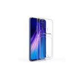 KZY İLETİŞİM Xiaomi Redmi Note 8 ile uyumlu Kapak Kamera Korumalı Kartlıklı Şeffaf Silikon Kılıf