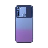 Kzy İletişim Xiaomi Redmi Note 8 ile Uyumlu Kapak Lensi Açılır Kapanır Kamera Korumalı Silikon Kılıf - Lacivert